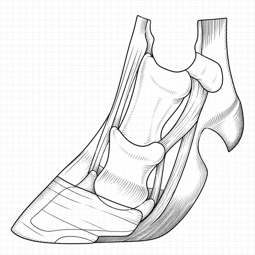 Hoof anatomy illustration